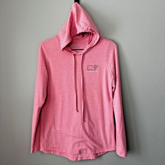 Vineyard Vines Edgartown Long Sleeve Hooded Tshirt Womens XS Pink - Picture 1 of 4